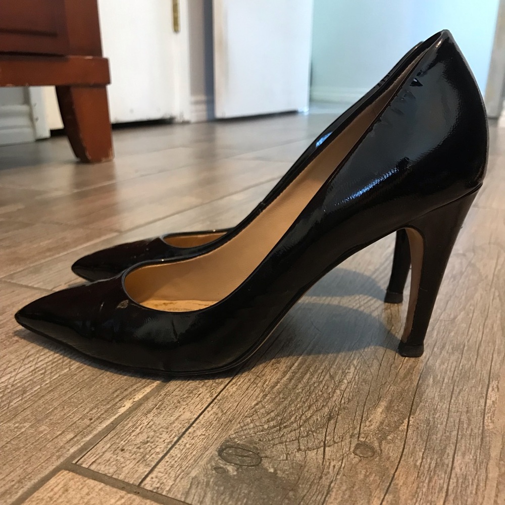 Diane Von Furstenberg Black Patent Heels